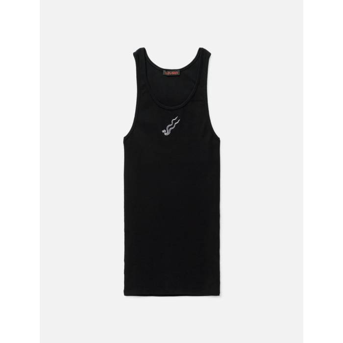 Luu Dan 【 Logo Tank Top Unisex Black 】 ロゴタイプ 貯蔵タンクいの一番 ユニ一発やる 黒いこと 黒いこと
