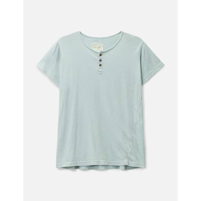 Greg Lauren 【 Short Sleeve Henley Men Ice 】 Sleeve スリーブ ヘンリー メンズ
