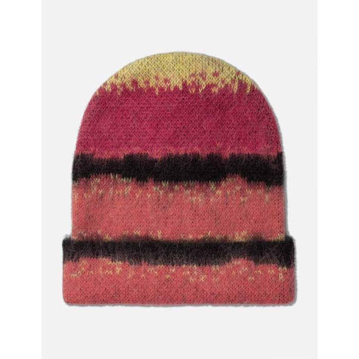Adidem Asterisks* 【 Gradient Mohair Beanie Men Red Multi 】 キャップ 帽子 メンズ Red 赤・レッド