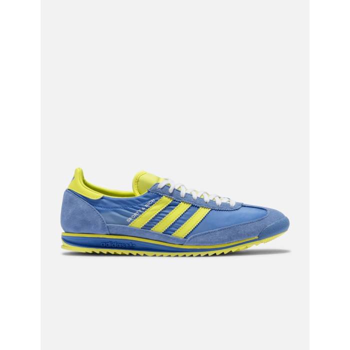 アディダス Adidas Originals 【 X Sporty \u0026 Rich Sl72 Men Real Blue F19/ Light Yellow S15/ Ftwr White 】 メンズ レアル 青味 青み yellow 黄味がかった・黄色 白いこと 白いこと