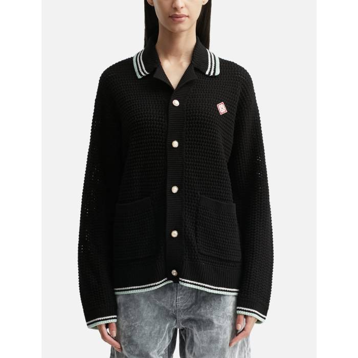 カサブランカ Casablanca 【 Embroidered Cotton Crochet Long Sleeve Shirt Unisex Black 】 Sleeve スリーブ ユニセックス 黒色 ブラック 48,900円