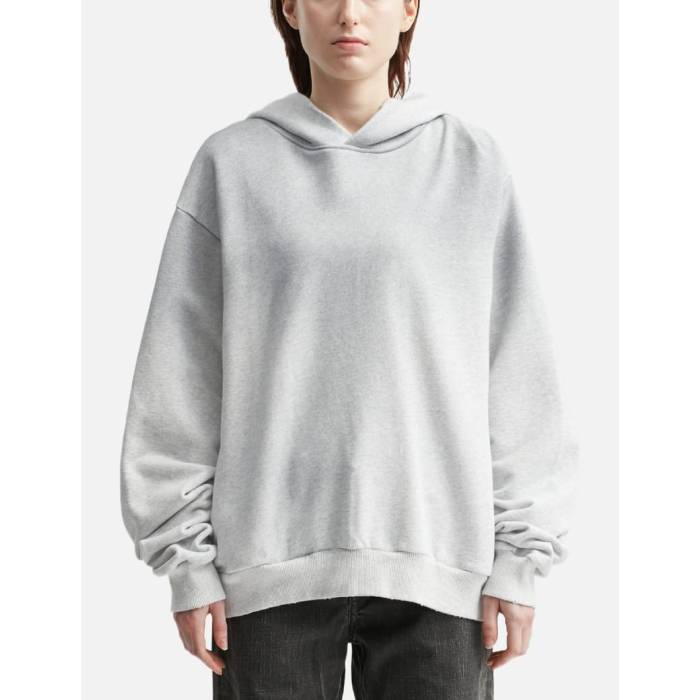 アクネストゥディオズ Acne Studios 【 Logo Hooded Sweater Women Pale Grey Melange 】 ロゴ フード付 トレーナー レディース 灰色 グレー