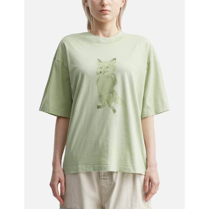 【 Lady Fox Boxy T-Shirt Women Laurel Green 】 フォックス Tシャツ レディース green 緑・グリーン
