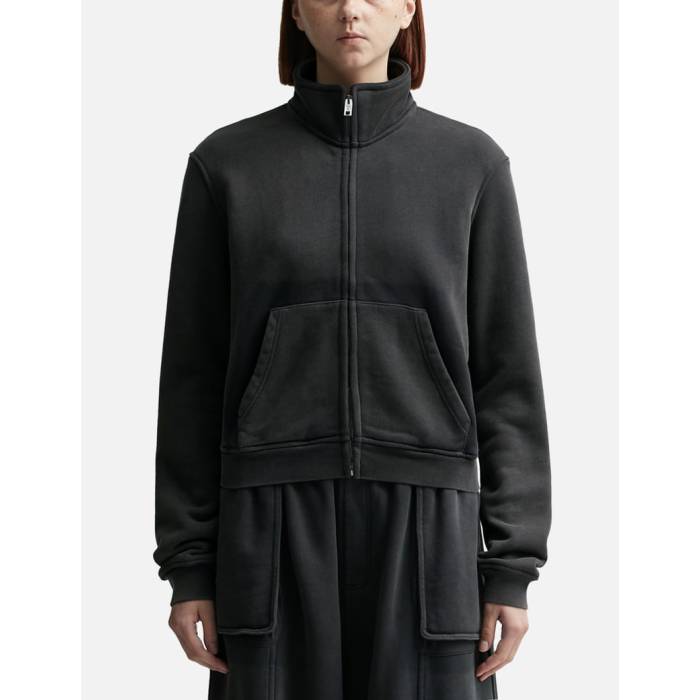 T By Alexander Wang 【 Cropped Zip-Up Jacket Women Washed Shadow 】 Jacket ジャケット レディース シャドー・シャドウ