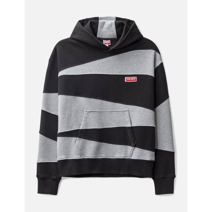 ケンゾー Kenzo 【 Dazzle Stripe Oversized Hooded Sweatshirt Men Black 】 Stripe ストライプ フード付 スウェット トレーナー メンズ 黒色 ブラック