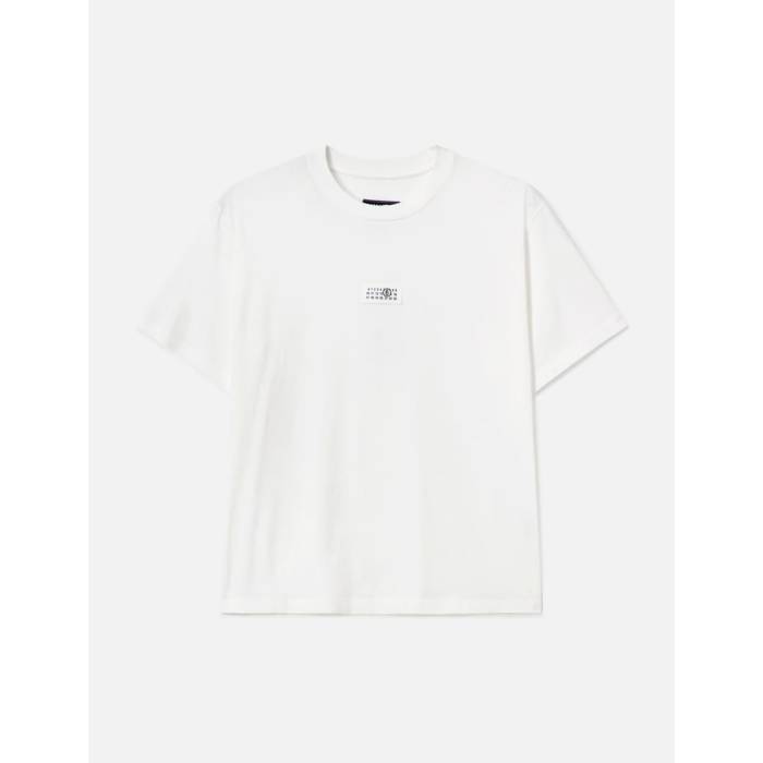 メゾン マルジェラ Mm6 Maison Margiela 【 Numeric Cotton T-Shirt Unisex Off White 】 Tシャツ ユニセックス 白色 ホワイト