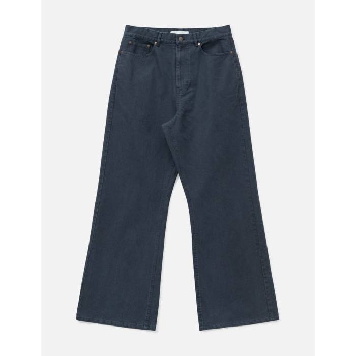 Tonywack 【 Washed Cotton Twill Loose Flared Jeans Men Purple Blue 】 デニム メンズ Purple 紫・パープル 青味 青み