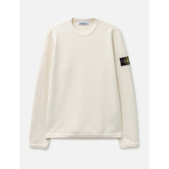 ストーンアイランド Stone Island 【 Mesh Stitch Organic Cotton Fleece Men V0093 - Ivory 】 フリース メンズ 象牙色