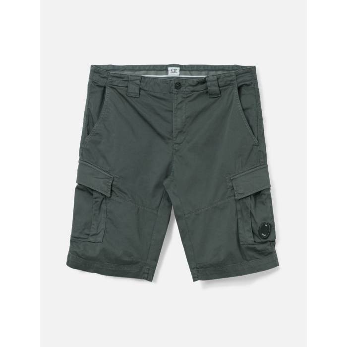 シーピーカンパニー C.p. Company 【 Bermuda Cargo In Satin Stretch Men 921 - Gunmetal 】 カーゴ サテン メンズ