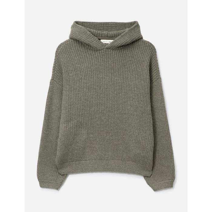 Fear Of God Essentials 【 Heavy Waffle 90'S Hoodie Men Homestead Heather 】 ワッフル フーディー パーカー メンズ heather ヘザー