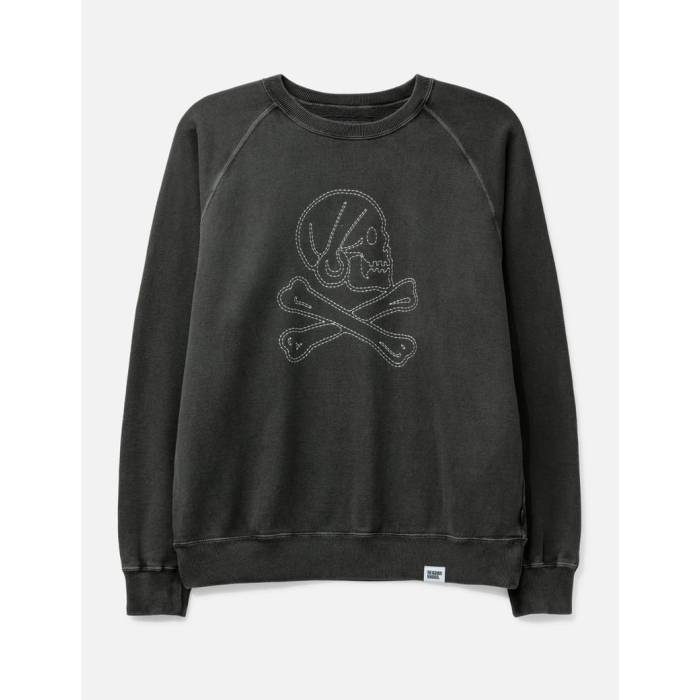 ネイバーフッド Neighborhood 【 Pigment Dyed Sweat Shirt Long Sleeve Men Black 】 Sweat スウェット Sleeve スリーブ メンズ 黒色 ブラック｜スニケス