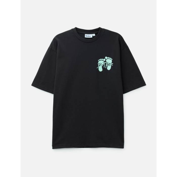 Butter Goods 【 Footprints T-Shirt Men Black 】 ティーシャツ メンズ 黒いこと 黒いこと