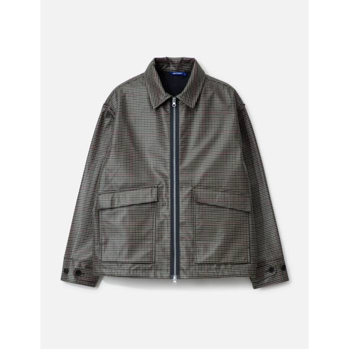 Neithers 【 Reimagined Coated Houndstooth Check Jacket Men Grey Check 】 Jacket 上衣 メンズ 薄墨色 薄墨色 コート・ジャケット-メンズファッション