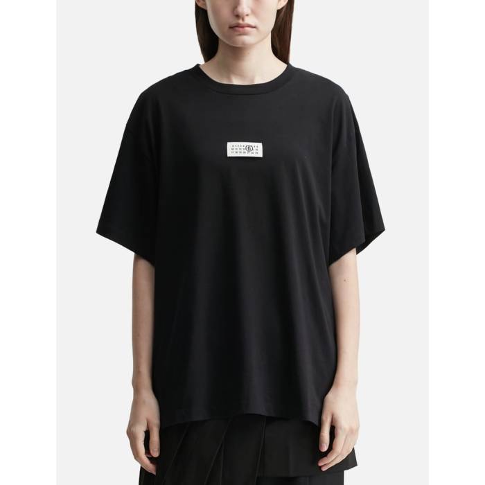 メゾン マルジェラ Mm6 Maison Margiela 【 Numeric Cotton T-Shirt Unisex Black 】 Tシャツ ユニセックス 黒色 ブラック