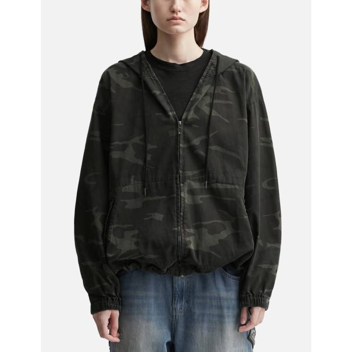 Polyteru 【 Zip Hoodie Parka Unisex Camo 】 フーディー パーカー パーカー ユニセックス カモ柄