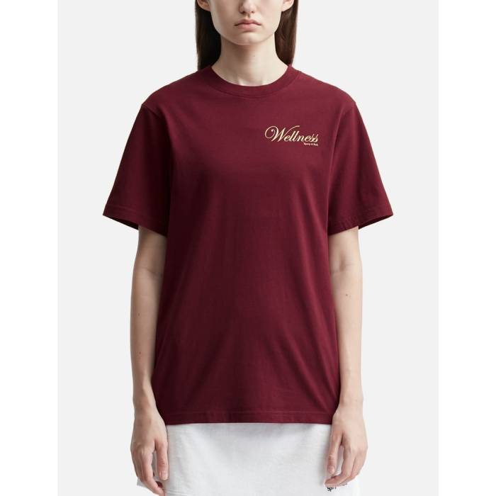 Sporty & Rich 【 Soho T-Shirt Women Merlot/Cream 】 Tシャツ レディース クリーム