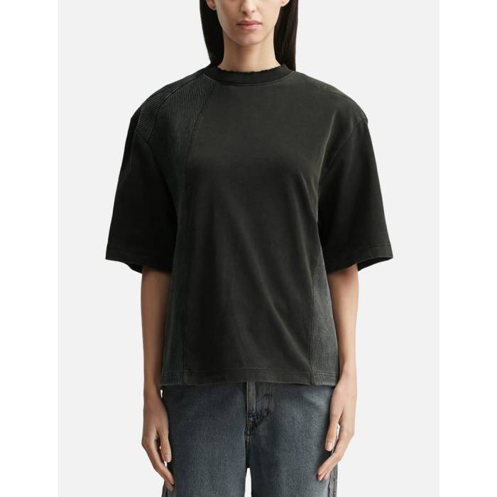 Goldie 【 Paneled Padded Washed T-Shirt Unisex Black 】 Padded パッド Tシャツ ユニセックス 黒色 ブラック