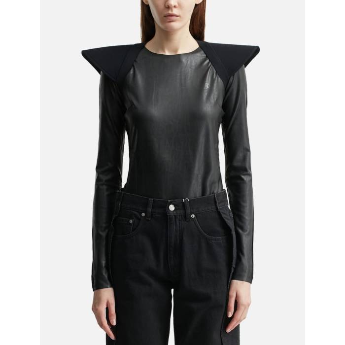 棲み家 マルジェラ Mm6 Maison Margiela 【 Lycra Jersey Bolero Women Black 】 プルオーバー レディース 黒いこと 黒いこと