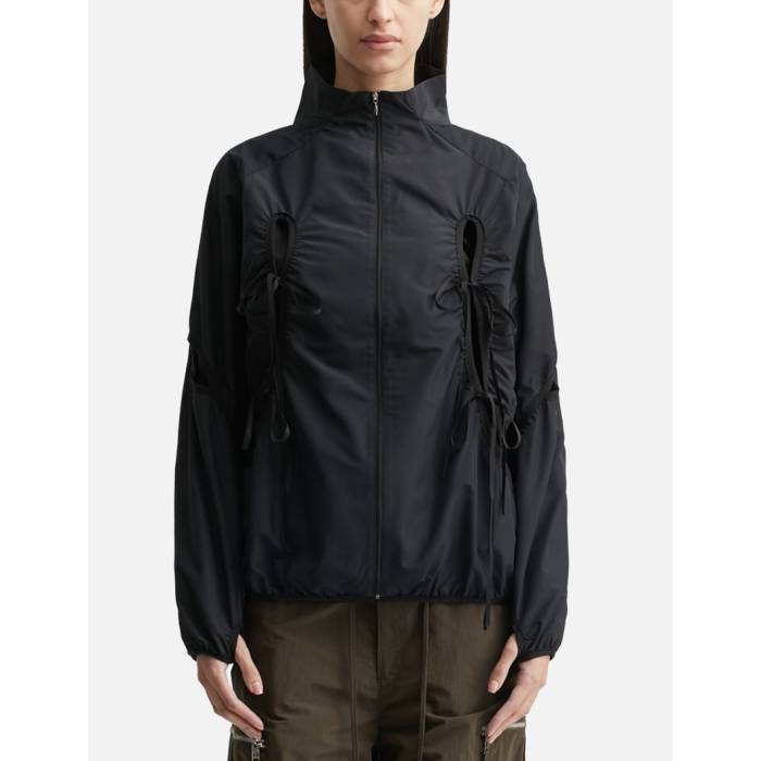 Nache 【 Cut-Out Wind Breaker Women Black 】 レディース 黒いこと 黒いこと