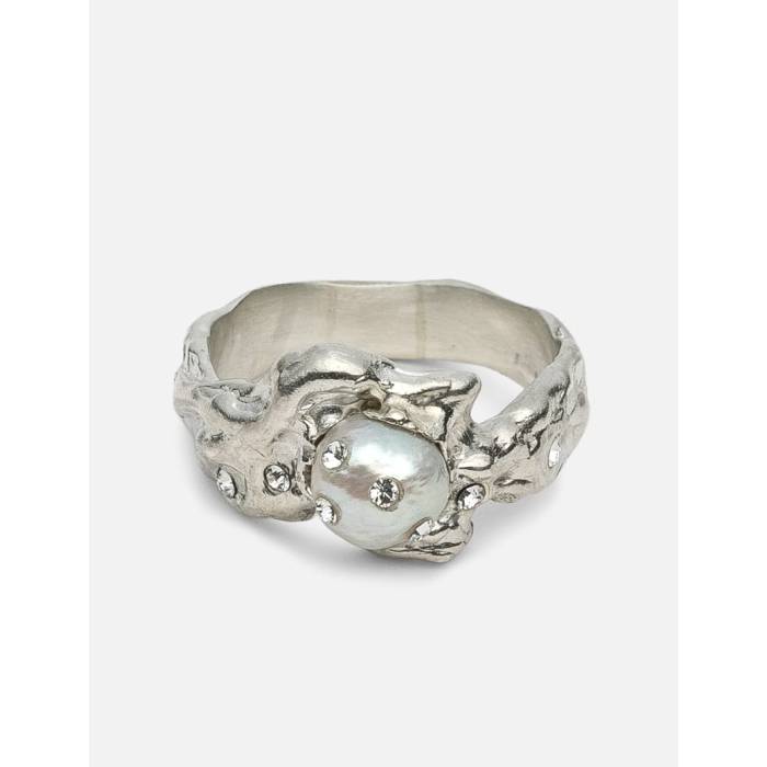 Ten Antennas 【 Perla Ring Unisex Silver/ Zirconia/ Pearl 】 ユニセックス Silver 銀色・シルバー パール