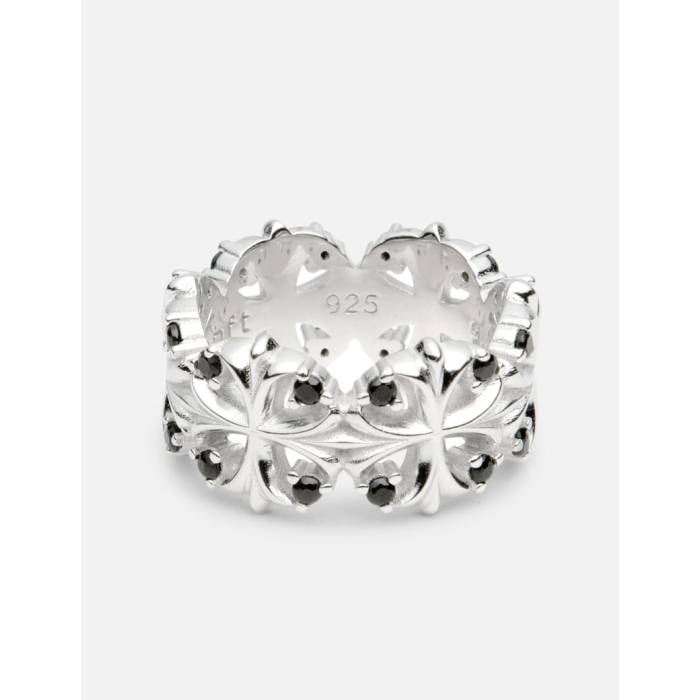 Midnightfactory 【 Maltese-Cross Quadruplets Ring Unisex Black 】 ユニセックス 黒色 ブラック