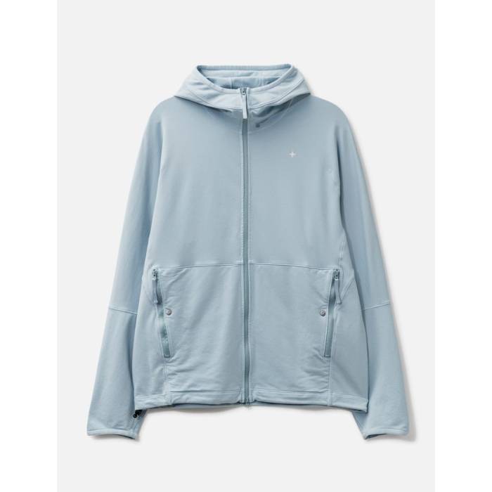 ストーンアイランド Stone Island 【 Stretch Cotton Fleece_S.i. Stellina Zip-Up Hooded Sweatshirt Men Ash Blue 】 ボンネット付 汗水 調教師 メンズ 青碧 青碧