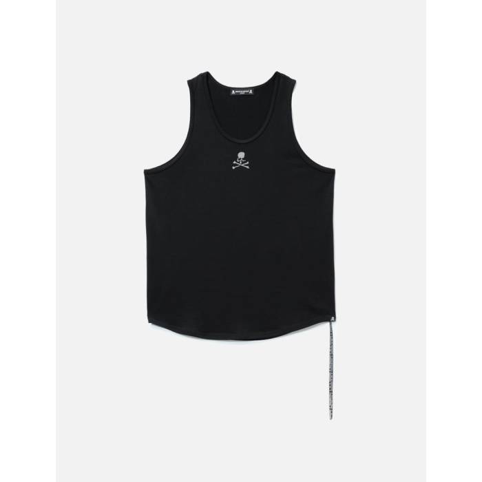 Mastermind Japan 【 Glass Beaded Oopwheel Tank Top Men Black 】 貯蔵タンクとっ始め メンズ 黒いこと 黒いこと