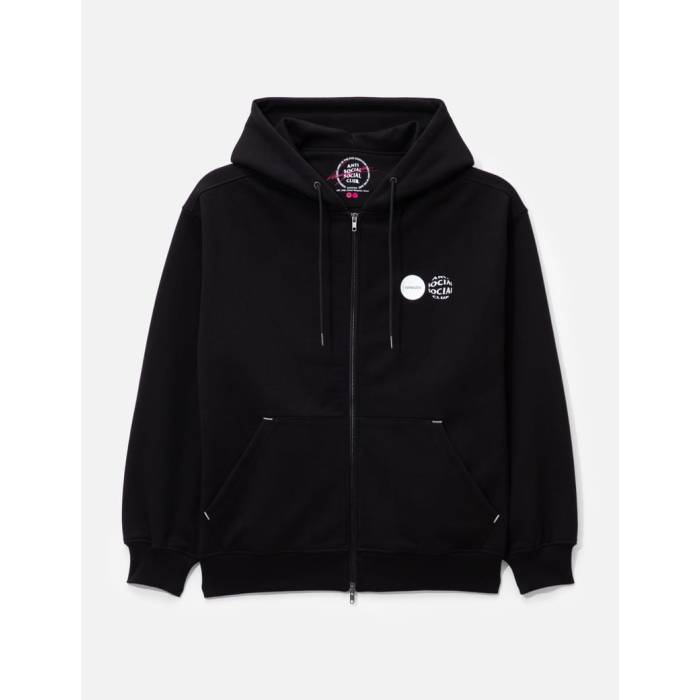 Songzio 【 X Assc Wave Logo Hood Zip-Up Men Black 】 Wave ウェーブ・ウェイブ ロゴ メンズ 黒色 ブラック｜スニケス