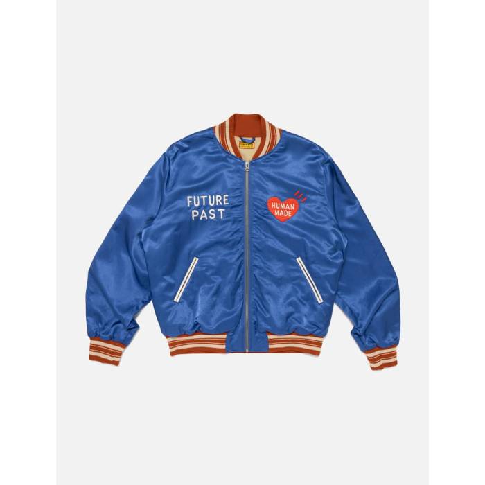 ヒューマンメイド Human Made 【 Satin Jacket Unisex Blue 】 サテン Jacket ジャケット ユニセックス 青色 ブルー｜スニケス