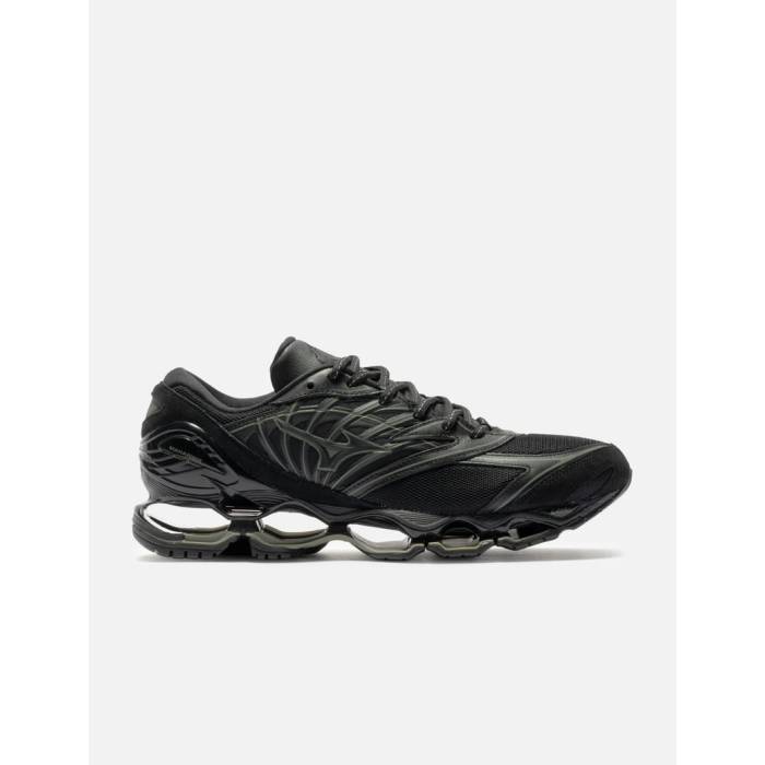 Mizuno Sportstyle 【 Maharishi X Mizuno Wave Prophecy Ls Men Black/ Metallic Gray 】 Wave ウェーブ・ウェイブ プロフェシー メンズ 黒いこと 黒いこと gray 薄墨色・薄墨色・薄墨色