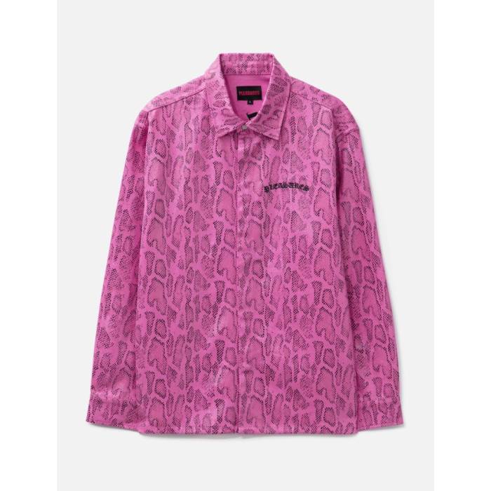 プレジャーズ Pleasures 【 Anaconda Overshirt Men Fuchsia 】 メンズ