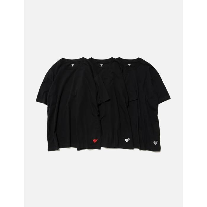 ヒューマンメイド Human Made 【 3-Pack T-Shirt Set Men Black 】 3個入 Tシャツ メンズ 黒色 ブラック