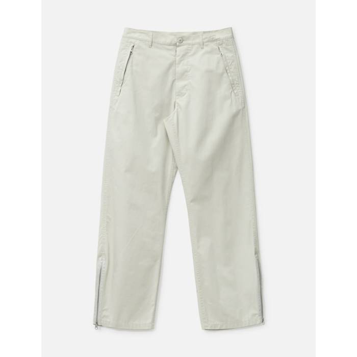 住みか マルジェラ Mm6 Maison Margiela 【 Zip Detail Pants Unisex Chalk 】 ユニ一発やる