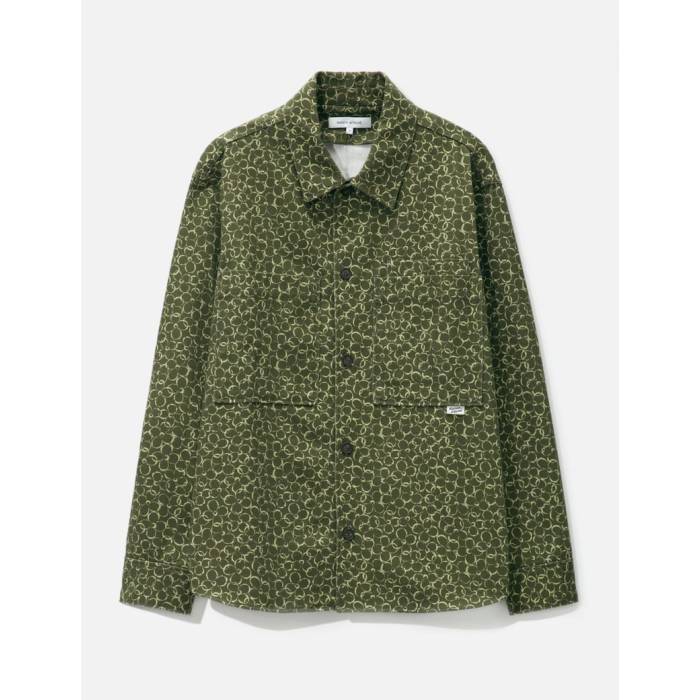 【 Overshirt Men Khaki Design 】 メンズ カーキ