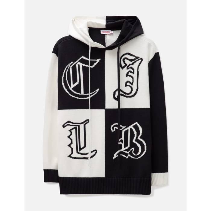 Charles Jeffrey Loverboy 【 Heraldry Hoodie Men White/Black 】 フーディー パーカー メンズ 白いこと 白いこと 黒いこと 黒いこと
