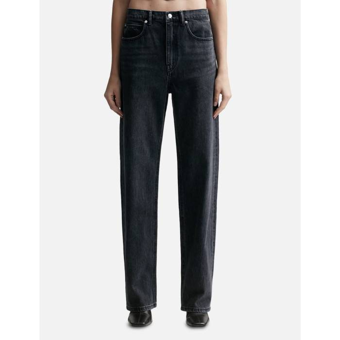 T By Alexander Wang 【 Ez Mid Rise Jeans Women Gray Aged 】 ミッド ライズ デニム レディース gray 薄墨色・薄墨色・薄墨色