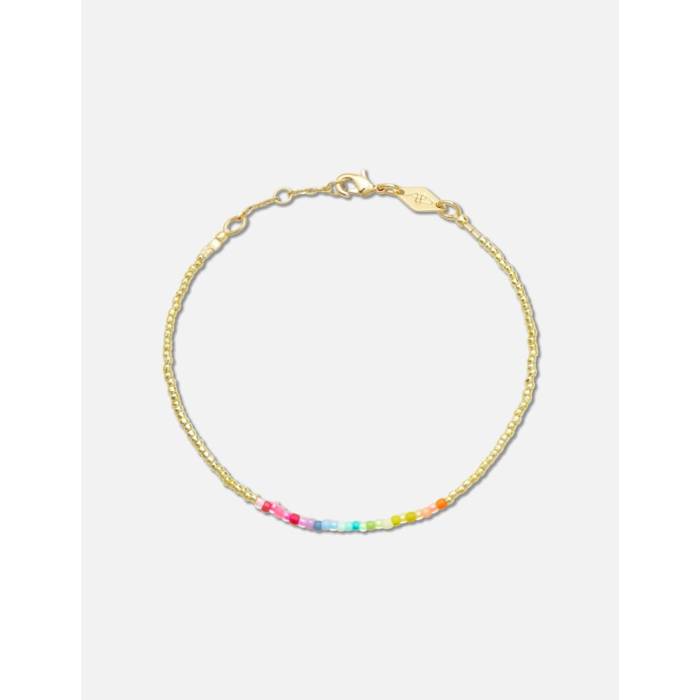 Anni Lu 【 Golden Rainbow Bracelet Women Multi 】 虹色 レインボー ブレスレット レディース
