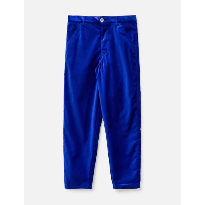 Cdg Shirt 【 Velveteen Plain Pants Men Blue 】 メンズ 青色 ブルー