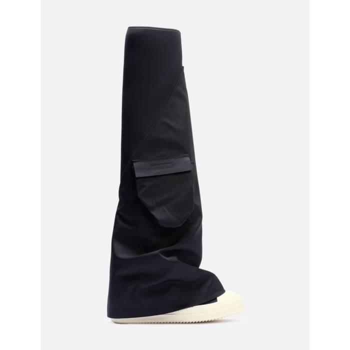 リック・オウエンス・ダークシャドウ Rick Owens Drkshdw 【 Cargo Fetish Boots Men Black 】 積貨委託貨物 ブーツ メンズ 黒いこと 黒いこと