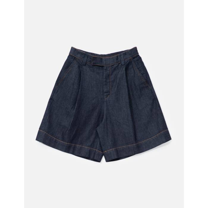 Dhruv Kapoor 【 Light Denim Pleated Shorts Men Blue 】 デニム ショーツ メンズ 青色 ブルー 43,095円