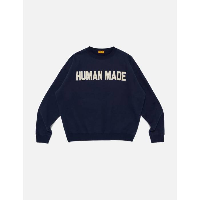 ヒューマンお手伝いさん Human Made 【 Wide Sweatshirt Unisex Navy 】 汗水 調教師 ユニ一発やる 紺色 米国海軍