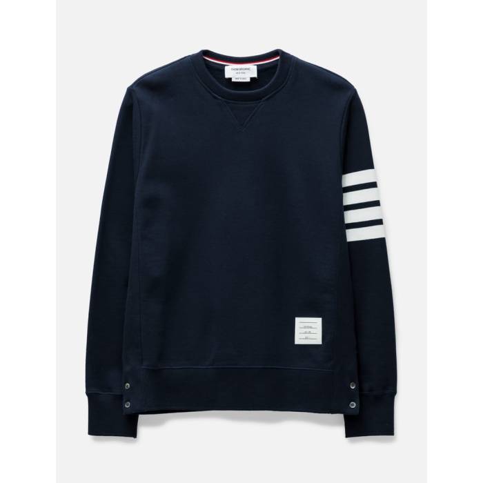 トム 赤銅色 Thom Browne 【 Loopback Jersey Knit 4-Bar Crewneck Sweatshirt Men Navy 】 ティーシャツ 編み物 汗水 調教師 メンズ 紺色 米国海軍
