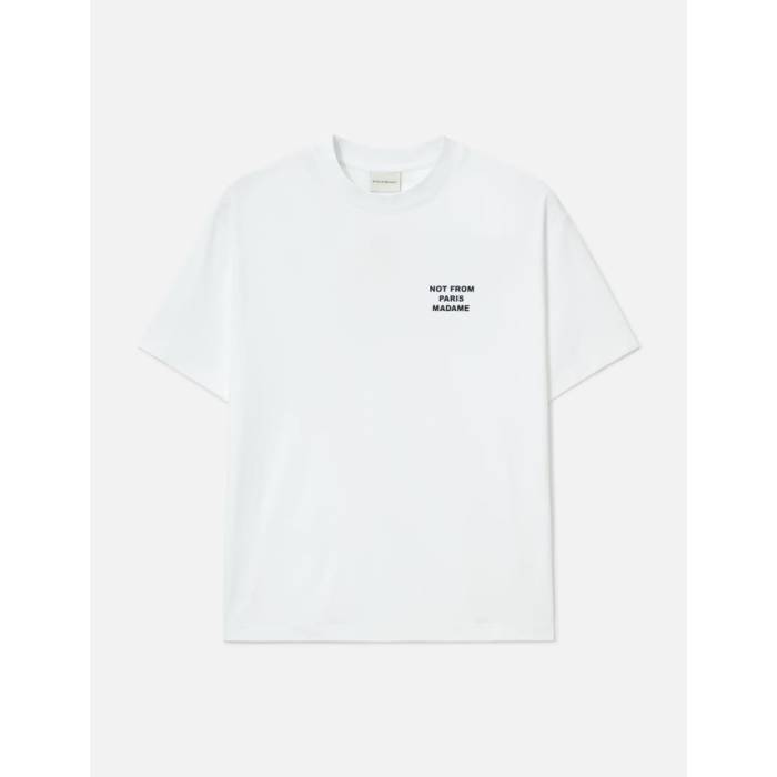 ドロールドムッシュ Drole De Monsieur 【 Le T-Shirt Slogan Men Optic White 】 Tシャツ メンズ 白色 ホワイト｜スニケス