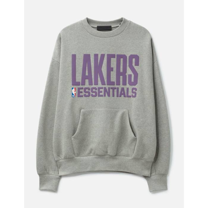 Fear Of God Essentials 【 Lakers Sport Crewneck Men Concrete Heather 】 Lakers レイカーズ メンズ heather ギョリュウモドキ