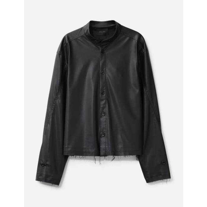 Team Wang Design 【 Acceptance Faux Leather Shirt Unisex Black 】 レザー ユニセックス 黒色 ブラック