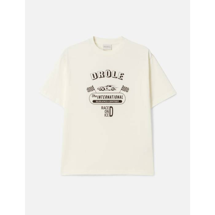 ドロールドムッシュ Drole De Monsieur 【 Le T-Shirt Race On Ice Men Off White 】 Tシャツ メンズ 白色 ホワイト