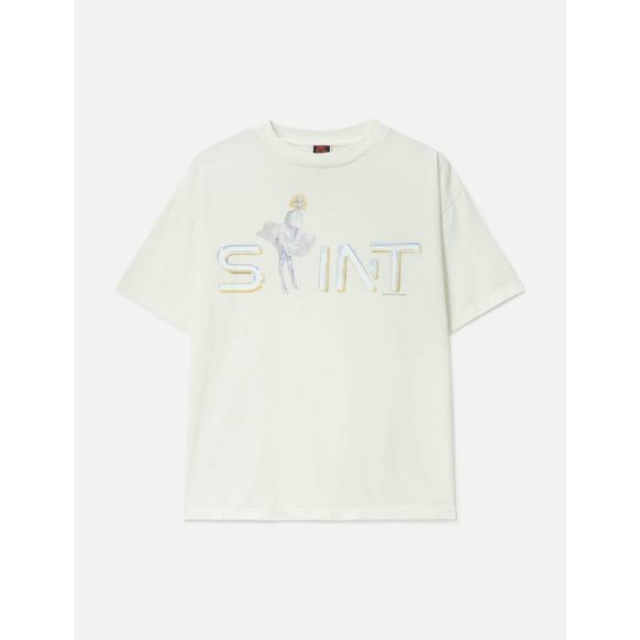 Saint Michael 【 Saint Mxxxxxx X Hajime Sorayama Srym Lovers T-Shirt Men White 】 プルオーバー メンズ 白いこと 白いこと