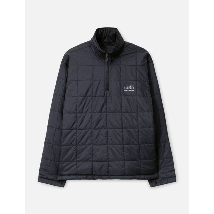 メゾン マルジェラ Mm6 Maison Margiela 【 Mm6 X Salomon Insulated Half Zip Pullover Men Black 】 Salomon サロモン ハーフ メンズ 黒色 ブラック