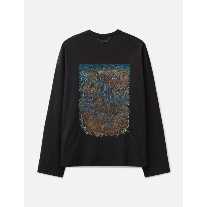 Songzio 【 Knight Embroidered Long Sleeve Men Black 】 Sleeve スリーブ メンズ 黒色 ブラック 43,200円