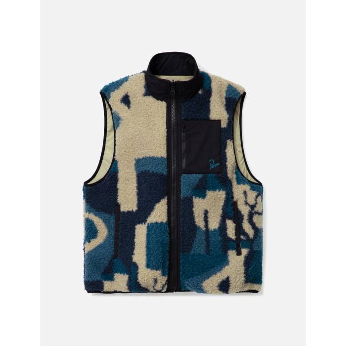 By Parra 【 Infinite Bird Reversible Vest Men Navy Blue 】 リバーシブル ベスト メンズ 紺色 ネイビー 青色 ブルー